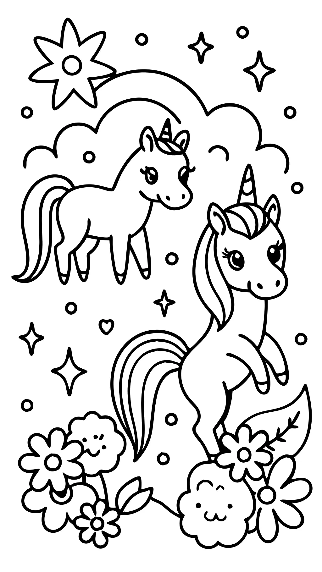 cute unicorns coloring pages